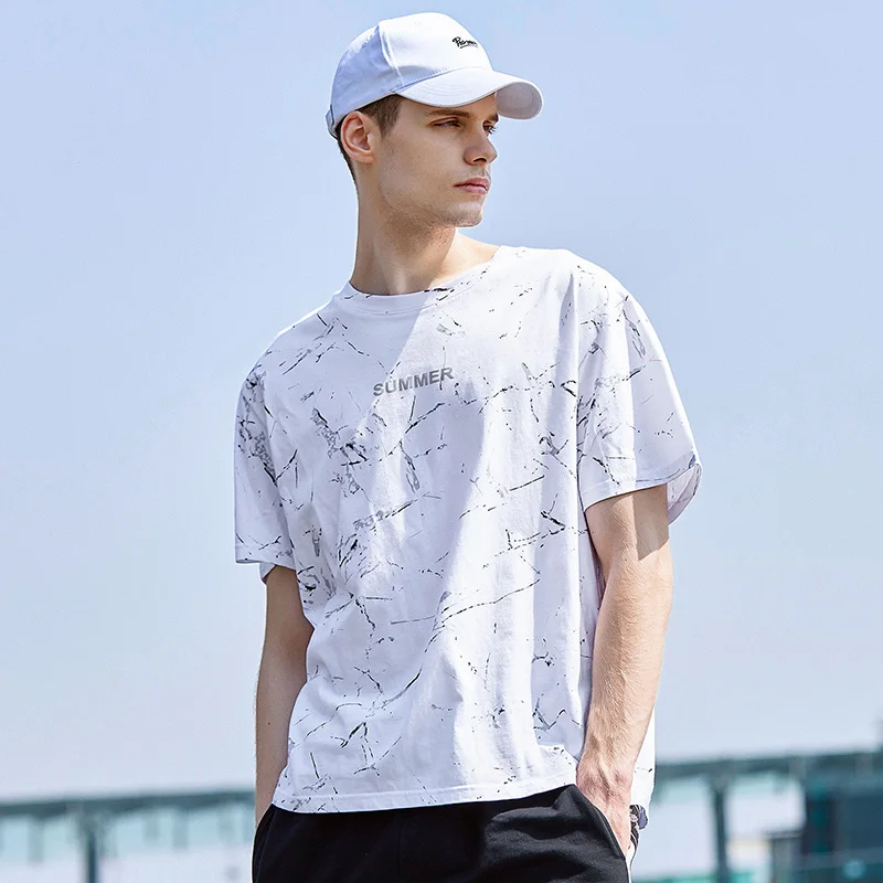 Пионерский лагерь модные узор Мужская футболка брендовая одежда Повседневная