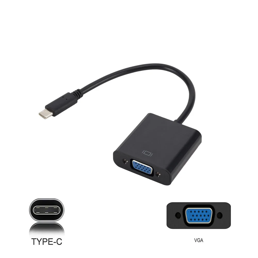 Кабель-адаптер Type C-VGA USB 3 1-VGA адаптер для Macbook 12 дюймов Pixel Lumia 950XL | Электроника
