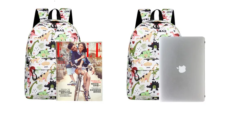 Милый рюкзак с принтом динозавра для подростков дорожный ноутбука школьный