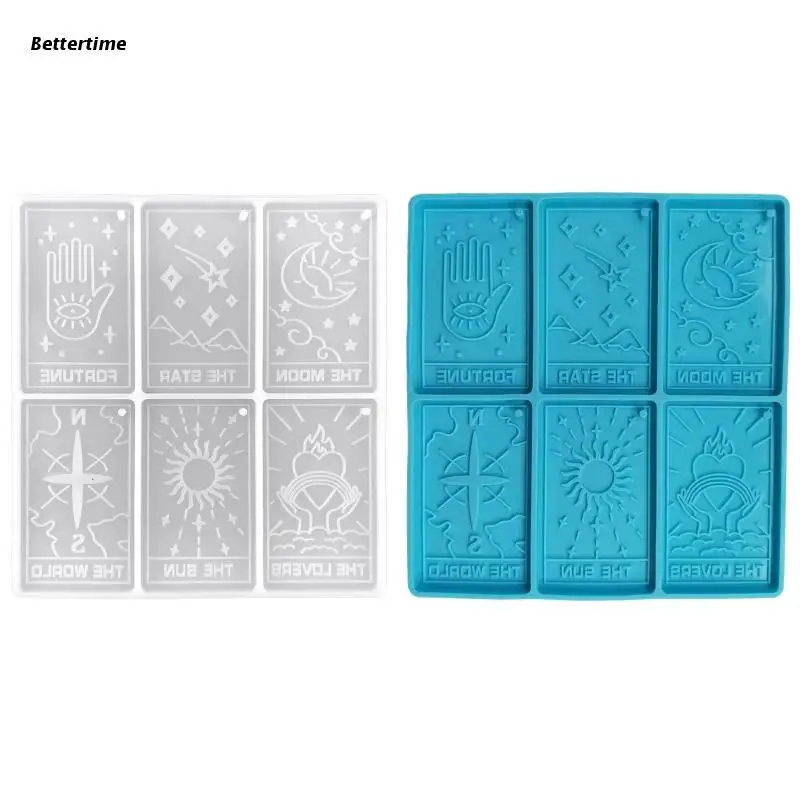 

B36D DIY Epoxy Mold Tarot Card Silicone Mold Epoxy Resin Molds Jewelry Mold Accessory