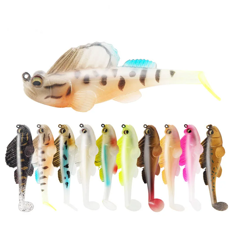 

1Pcs Silicone Wobbler Fishing Lure 8.5cm 14g Soft Bait Lead Head Jig Dark Sleeper Swimbaits Pike Lure Bass Shad for Perch Tackle