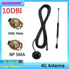 Антенна 3G 4G LTE 10dbi SMA папа антенна 698-9601700-2700 МГц IOT с магнитным основанием 3 м присоска антенна беспроводной модем маршрутизатор Ретранслятор