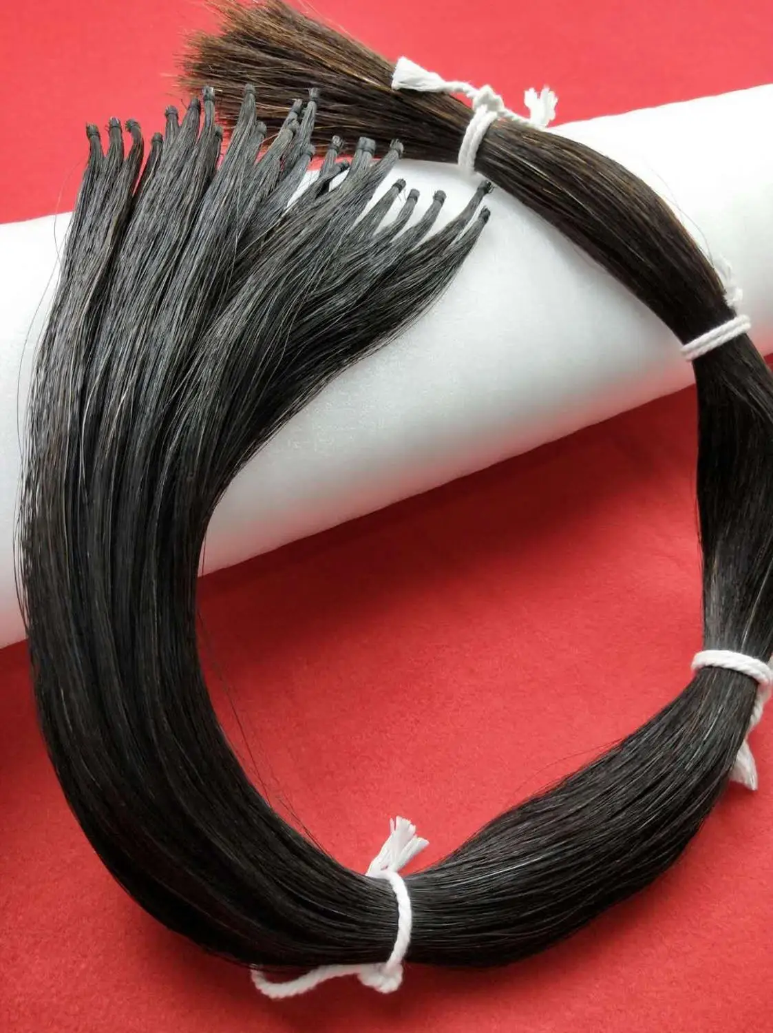 250g pure natural black violin bow hair black horsetail bow hair horse hair erhu horsetail hair 90-95 cm
