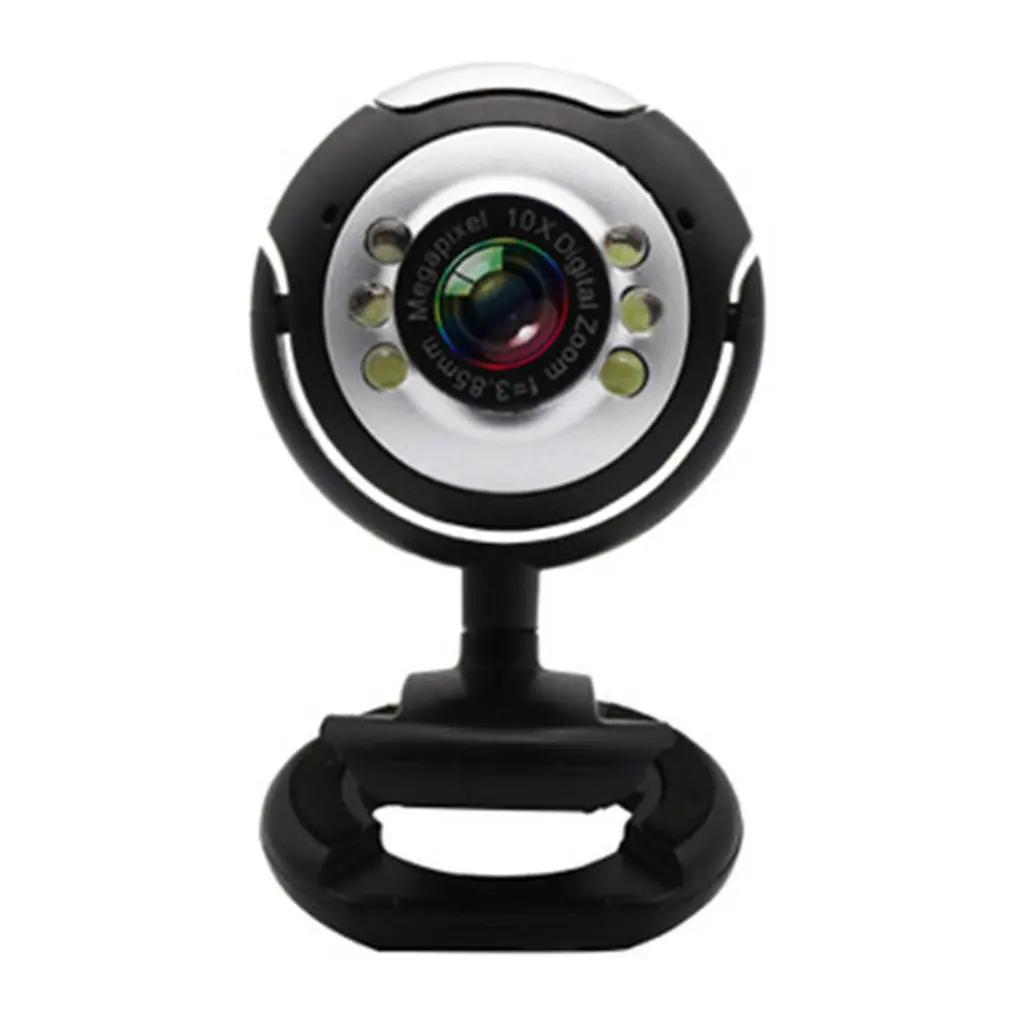

V9 HD Webcam Usb Video Computer Camera Six-light Drive-free Online Class Meeting Camera For Work Study Entertainment