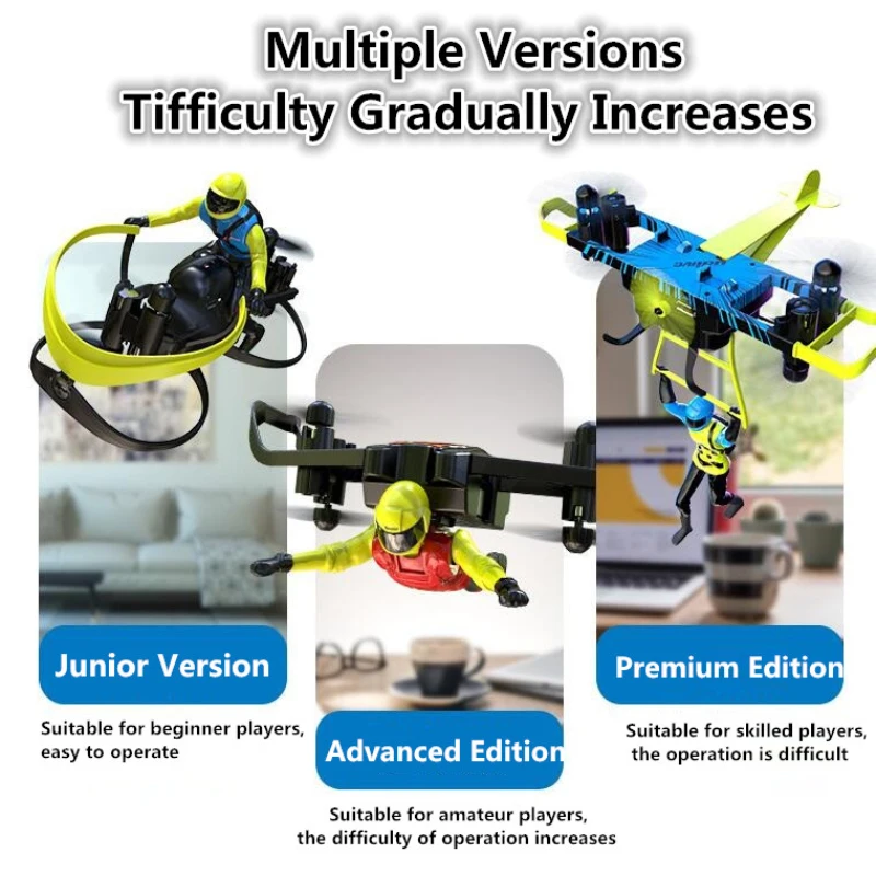 Electric Remote Control Flying Man Drone toys 2.4G Stunt RC Fixing High UFO Toys With One Key Auto Demo Function Boy Gift | Игрушки и