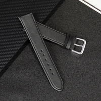 12 26mm unisex leather watchband with silver stainless steel buckle all match casual soft wrist strap