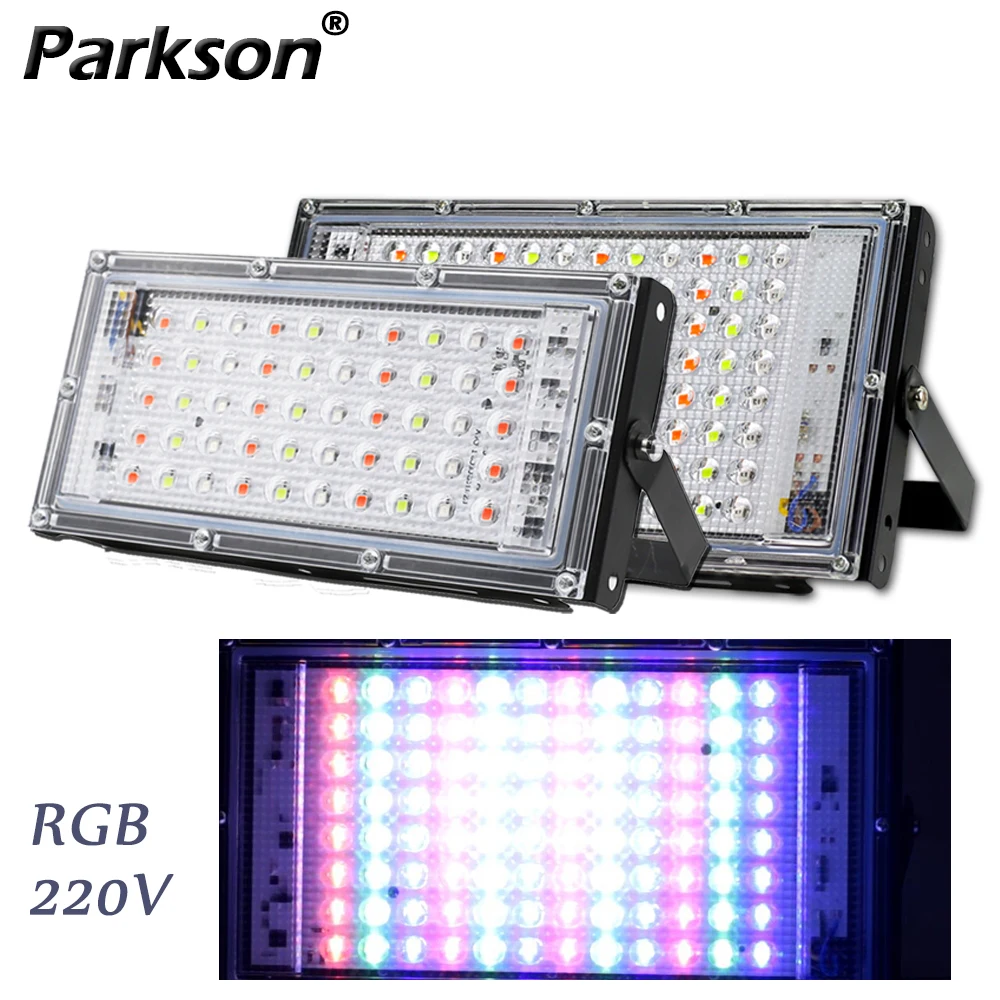 rgb светильник Светодиодный прожектор 50 Вт 100 AC 220 В водонепроницаемый IP65