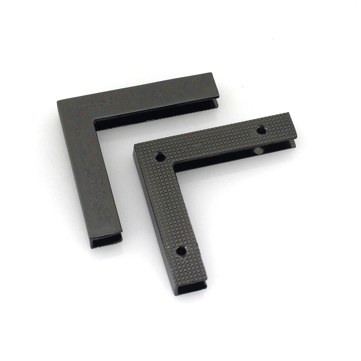 Ein Paar rechtwinklige Metall-Kantenschnallen für Taschen, Eckschrauben, Clip-Kanten, Schutzverschluss für Lederhandwerk, Hardware-Zubehör – Detail 2