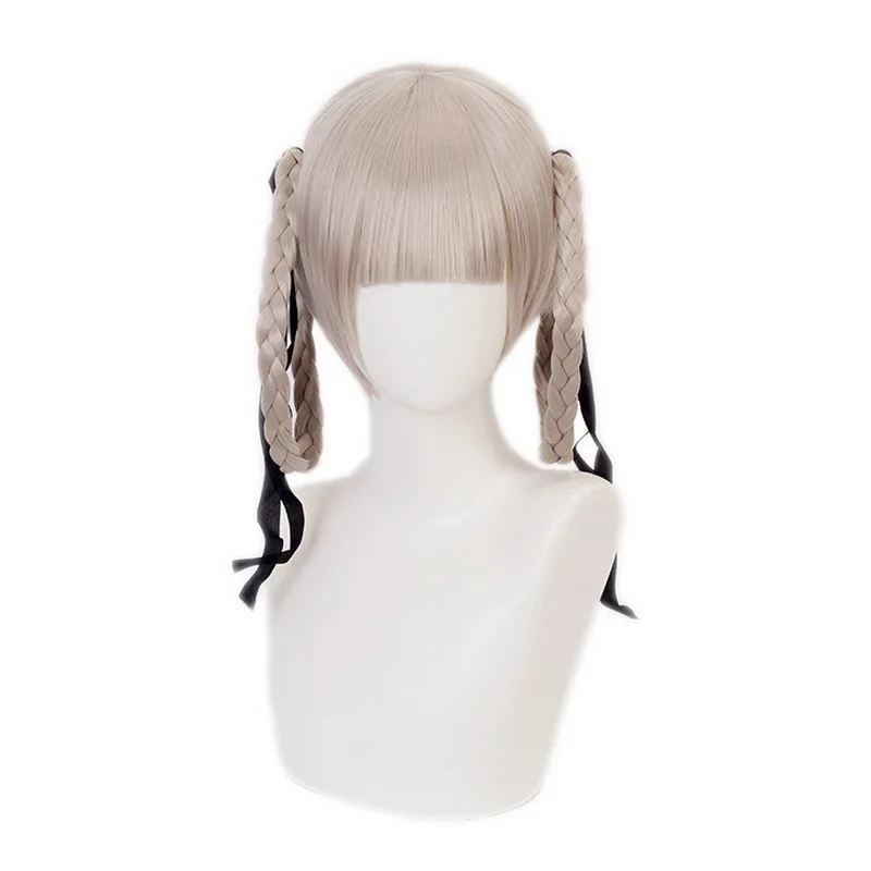 Аниме Kakegurui Kirari Momobami короткие Косплэй парик из синтетических волос с косами