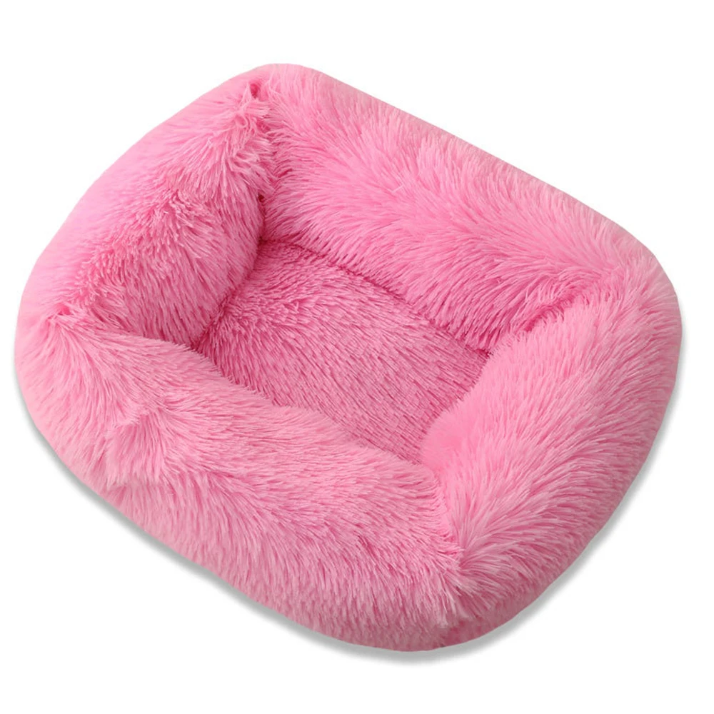 

Pet Dog Beds Winter Warm Mats Plush Square Bed for Small Mudiem Large Pet Plush Solid Pet Beds Soft Sleeping Mats Beds