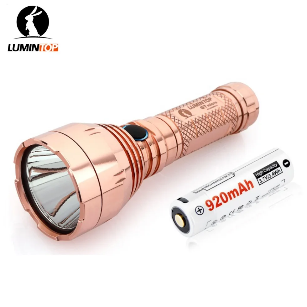 Lumintop GT Micro Copper LED Flashlight Cree XPL-HI 700LM Mini BLF GT Flashlight by14500 for Self Defense Camping