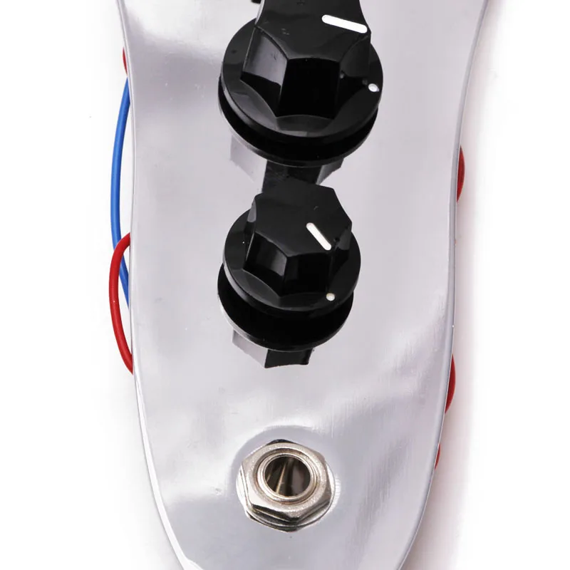 Семь угол ручки Prewired загружено гитарная панель управления серебристого цвета