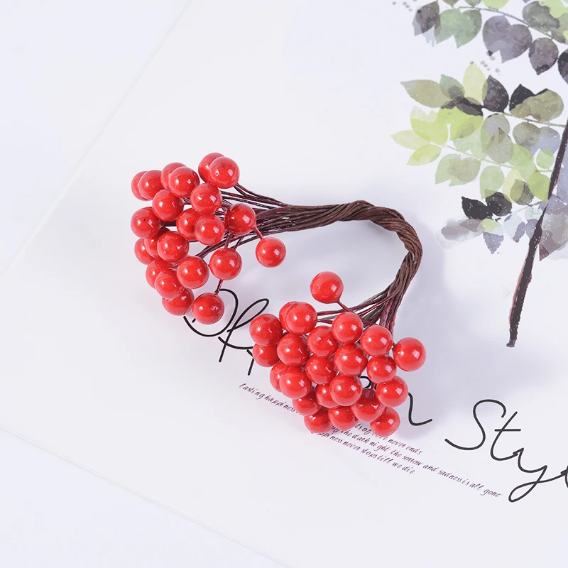 25 шт./лот тычинки с двойной головкой искусственные цветы для рукоделия домашний