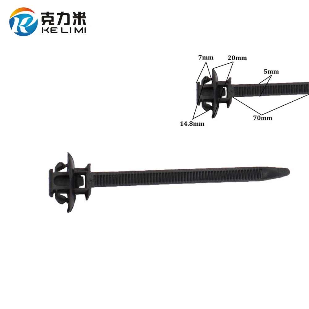 Автомобильная пластиковая черная самоблокирующаяся кабельная стяжка 5x70 мм, пластиковая застежка, фиксирующая стяжка, 100 шт.