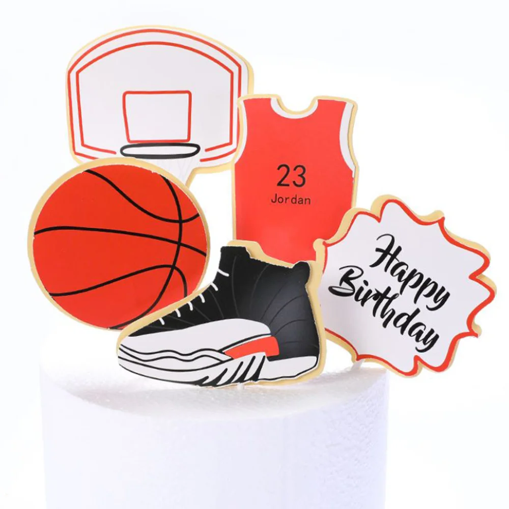 1 шт. спортивный Топпер для торта С Днем Рождения баскетбольный мяч Футбольная