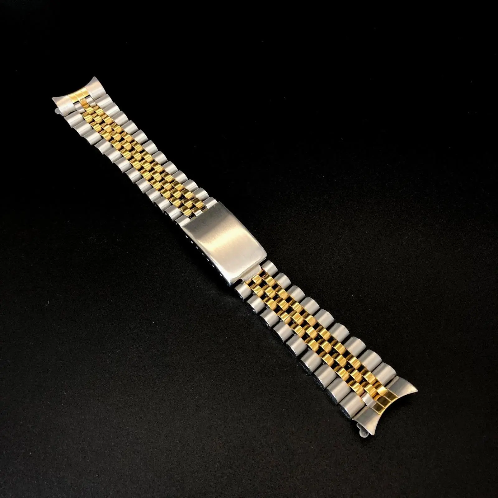 18 mm 20mm Brush Polish solid Stainless Steel jubilee curved End for rolex watch strap