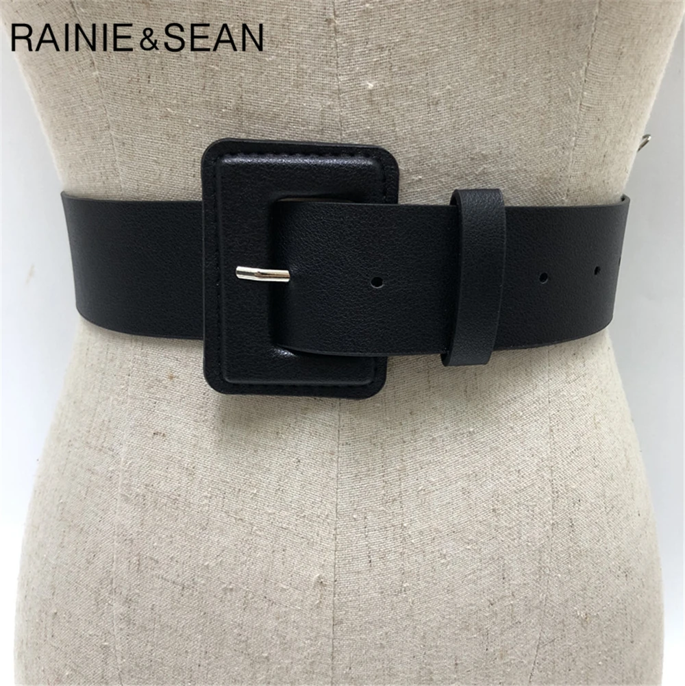 Женский ремень RAINIE SEAN Yellow повседневный однотонный из искусственной кожи зеленый
