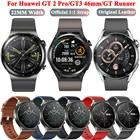 Ремешок из натуральной кожи для наручных часов Huawei Watch GT2 GT 2 Pro, офисный браслет для смарт-часов GT3 GT 3 Runner 46 мм, 22 мм