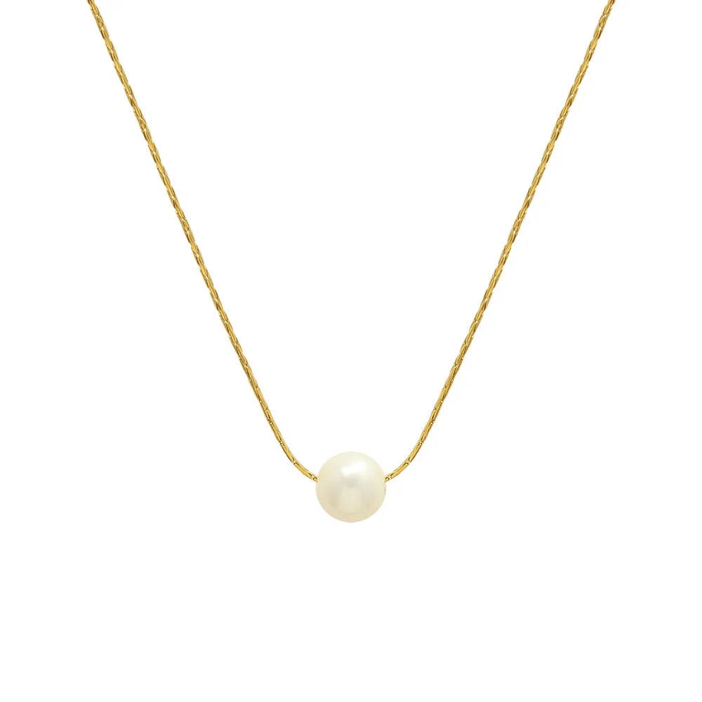 Цепочка Женская из нержавеющей стали минималистичное ожерелье с кулоном в виде