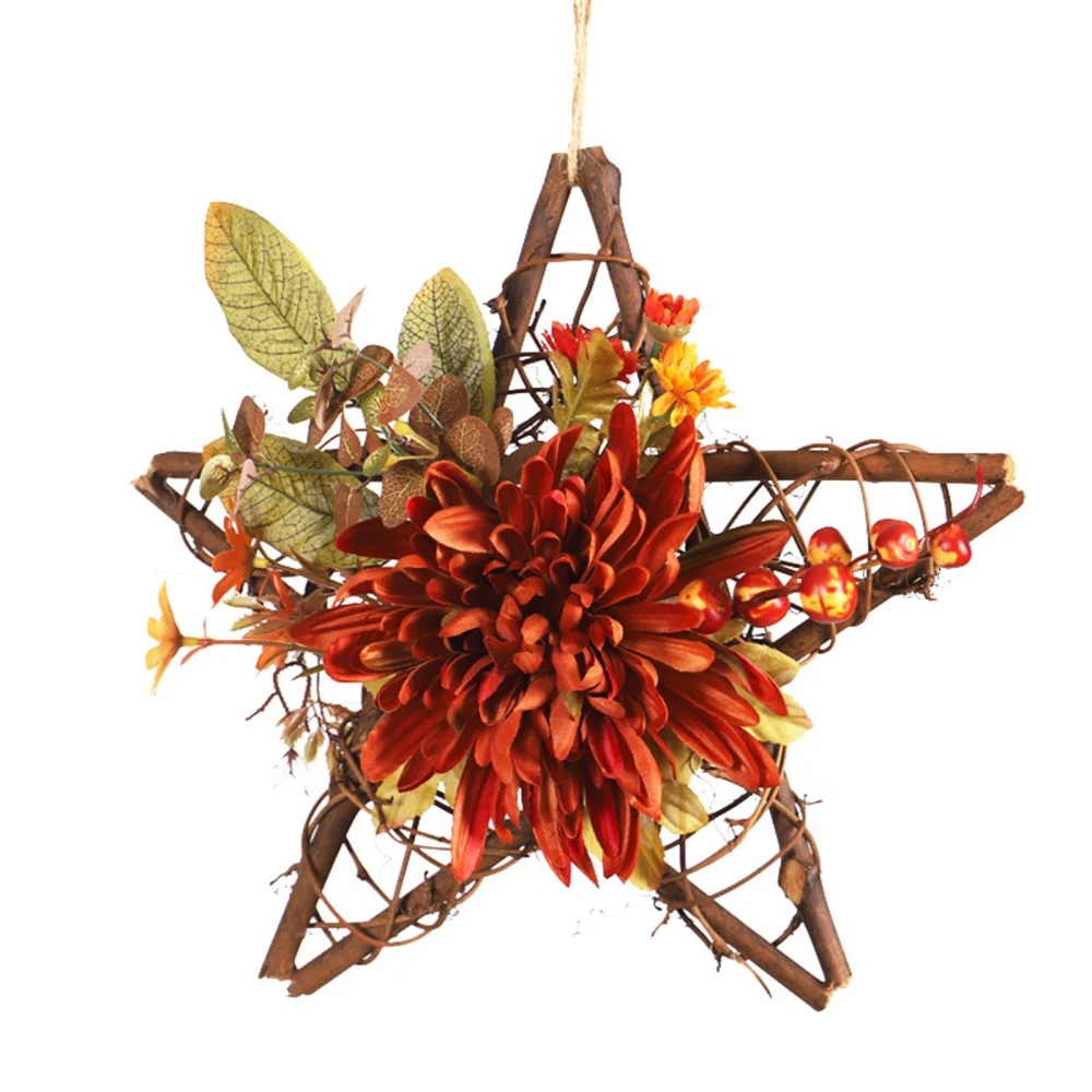 Настенное украшение в виде пентаграммы искусственный венок для дома модные