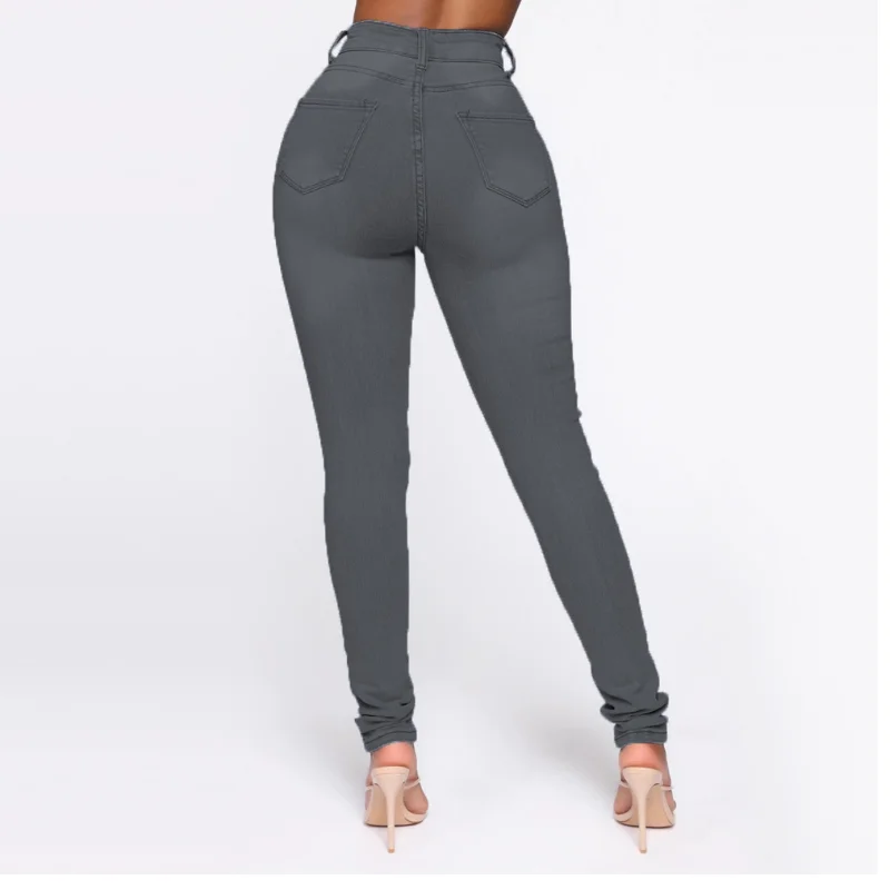 

Autumn Spring Women's Jeans High Waist Stretch Skinny Denim Pants Large Size Fashion Female Casual Elastic Slim Pencil Trousers