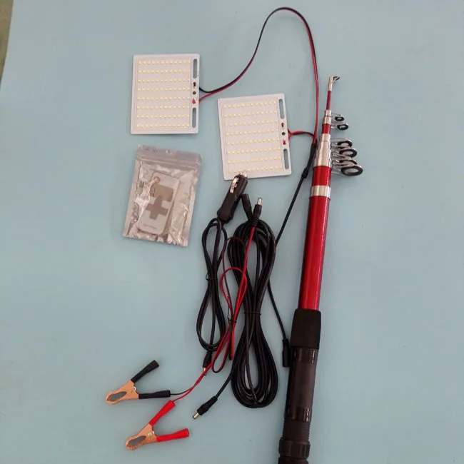 224 шт. светодиодный s щит x 2 COB 12V Телескопический Удочка уличный фонарь для