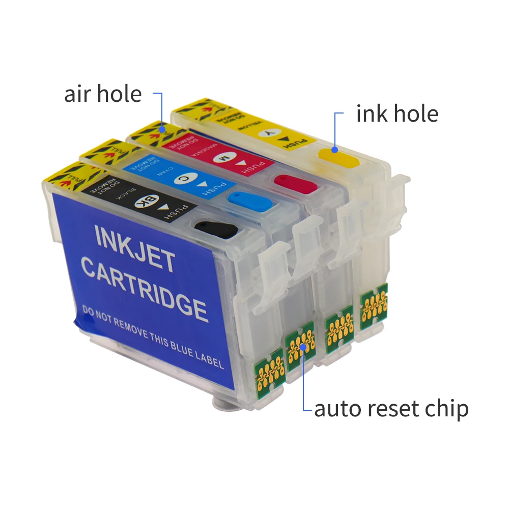 

OYfame For Epson 603 603XL Ink Cartridge 603 Refillable Ink Cartridge with ARC Chip For Epson XP-4100 XP-4105 WorkForce WF-2810