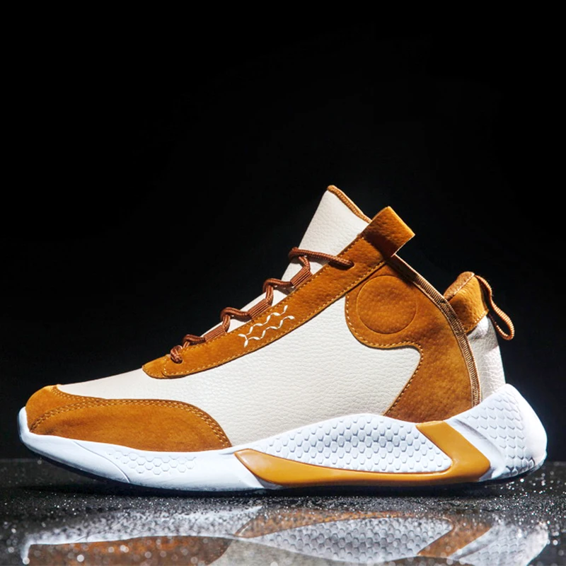Мужская баскетбольная обувь большого размера противоударные высокие кроссовки
