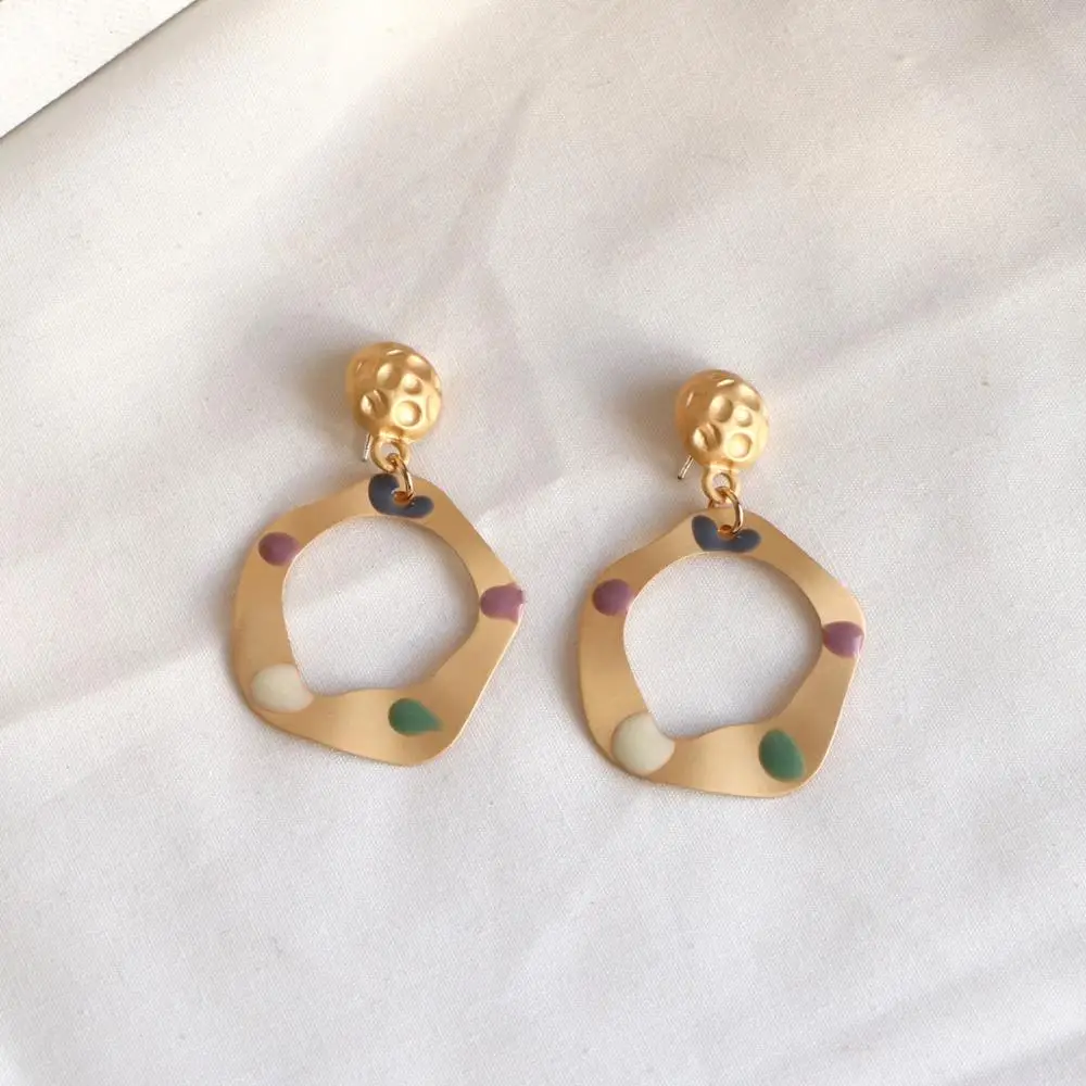 Fashion Dangle Drop Earrings For Women Geometric Gold Color Metal Punk Earring Bohemian New Jewelry | Украшения и аксессуары