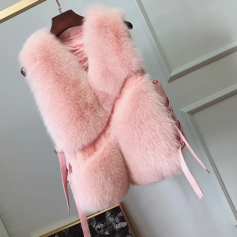 2020 г. женский жилет из натурального Лисьего меха FXFURS зимний и Осенний пальто