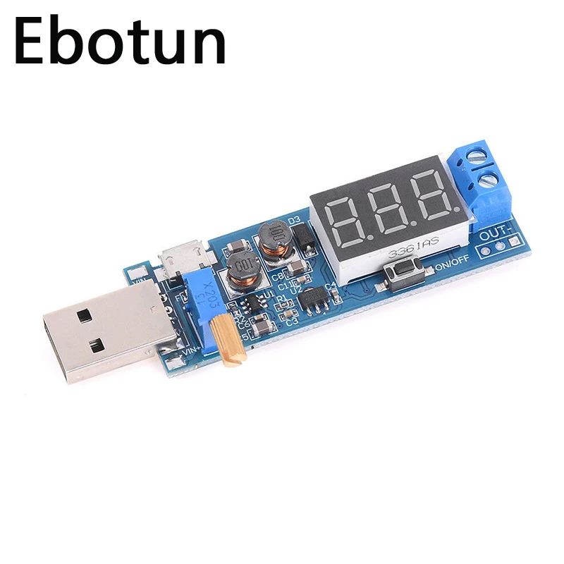 USB повышающий/уменьшающий модуль питания DC-DC 5 В до 3 В/12 Регулируемый понижающий