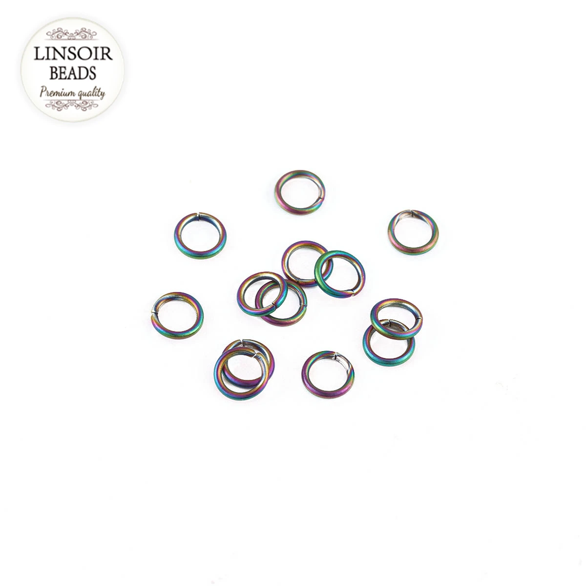 Оптовая продажа 100 шт./лот из нержавеющей стали цвета радуги открытые кольца для