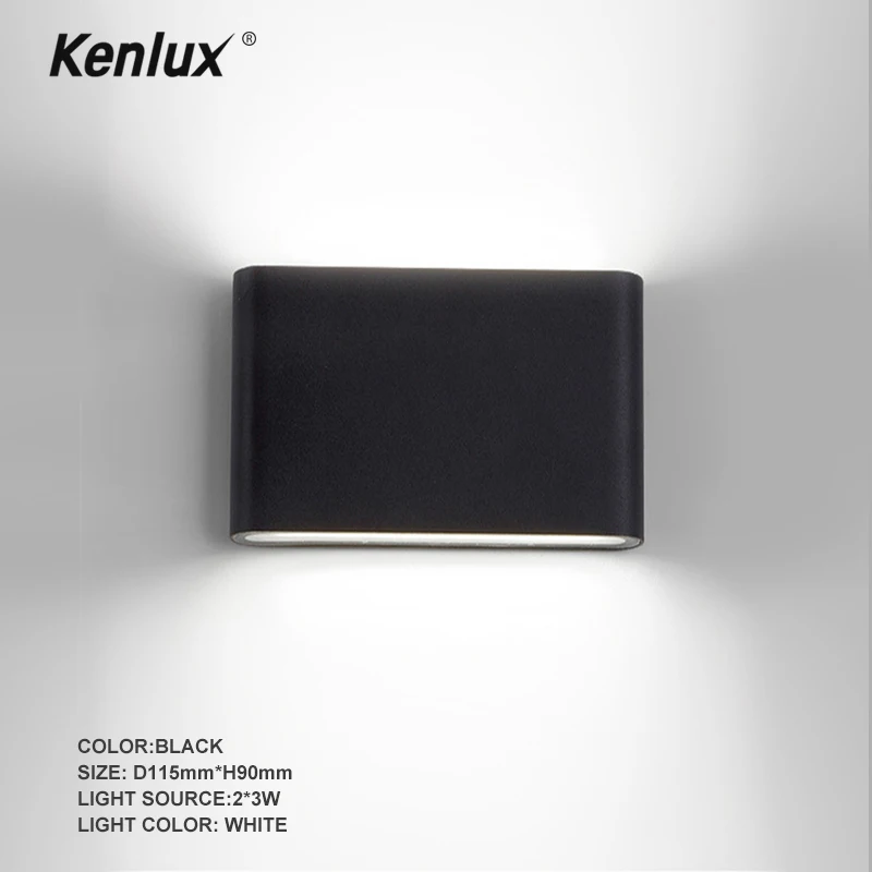 Настенный светодиодный светильник алюминиевая уличная и комнатная лампа белого