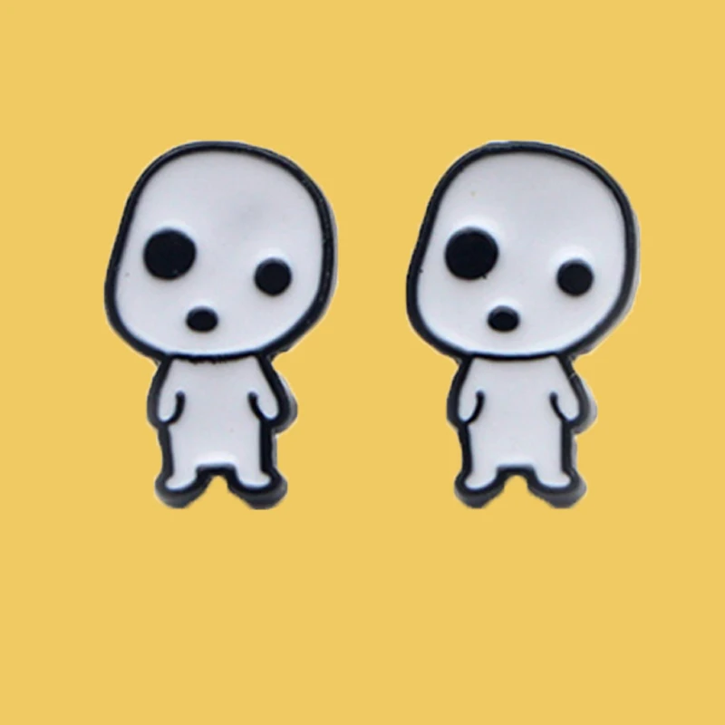 

SP516 Ghost Stainless Steel Pierce Ear Stud Children's Cute Earrings For Women Enamel Earrings Children Girls