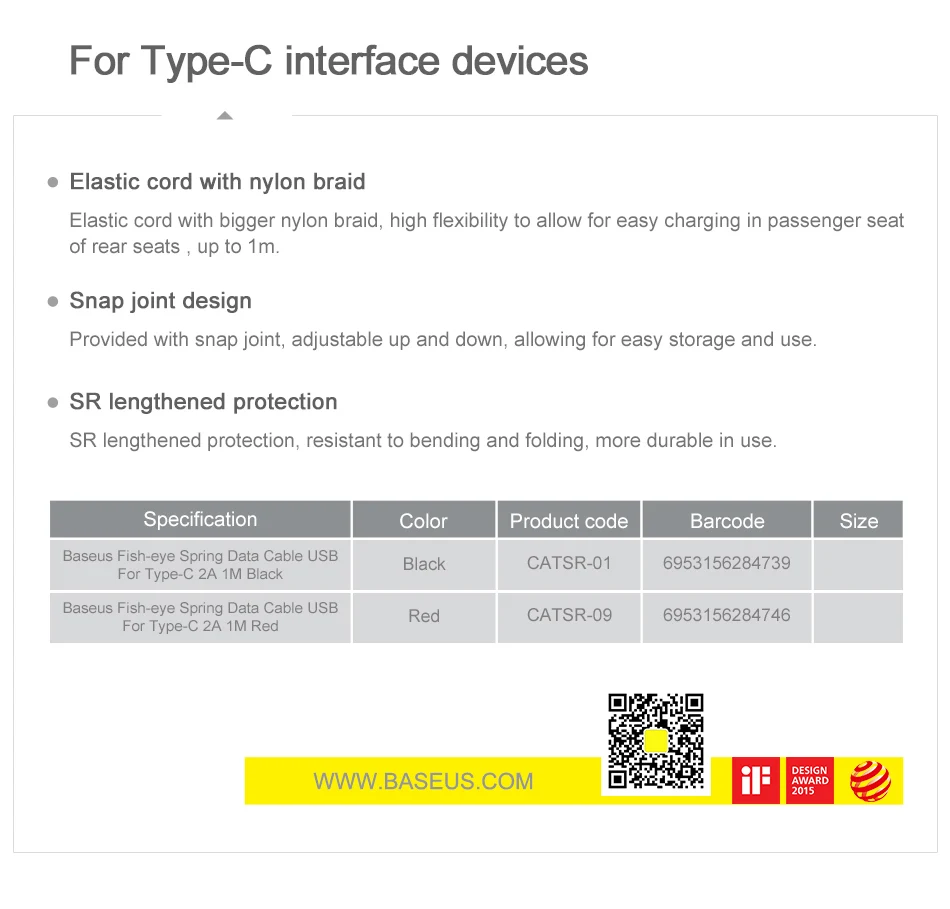 Baseus Весна USB Type C кабель гибкий эластичный стрейч кабель синхронизации данных и зарядки для samsung Xiaomi для iPhone кабель мобильного телефона