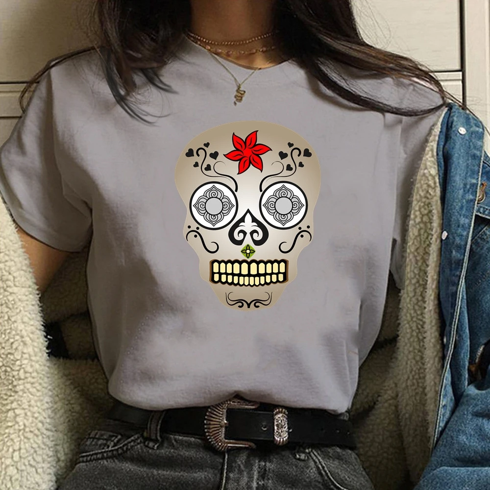 

Skeleton New Women T-shirts Casual Harajuku Tops Tee Summer Female T shirt Short Sleeve T shirt XK00119