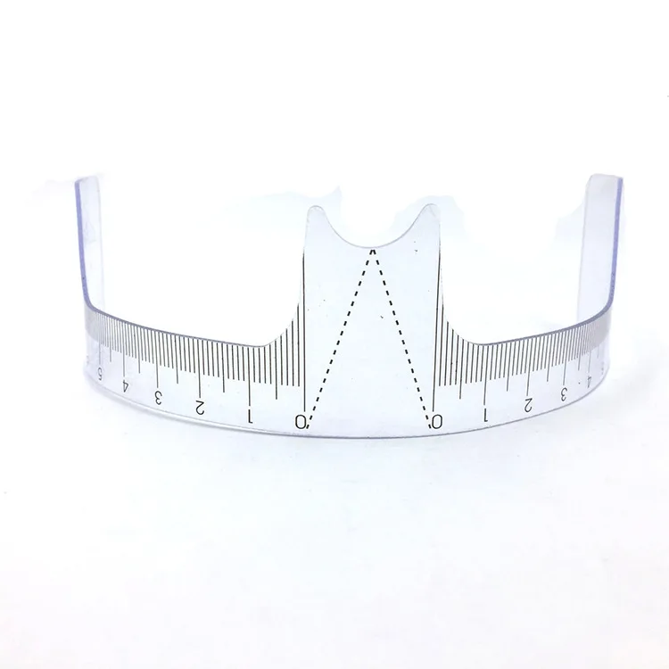 Прозрачная многоразовая стандартная пластиковая линейка для бровей