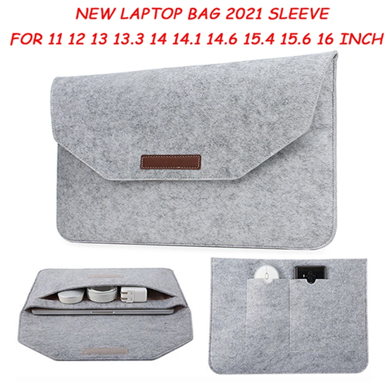 

Laptop Bag Felt Cloth Sleeve for HUAWEI MateBook D14 D15 D16 For Honor MagicBook Pro 16.1 Cover Case Bag 13 13.3 14 15 16 in