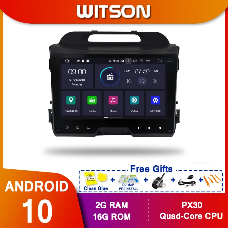 WITSON! Автомагнитола 2 Din мультимедийный проигрыватель на Android для KIA sportage 2010 2011 2012 2013