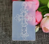 flower cross decorative craft silicone mold epoxy resin jewelry necklace making cake decorating tools chocolate moulds kitchen