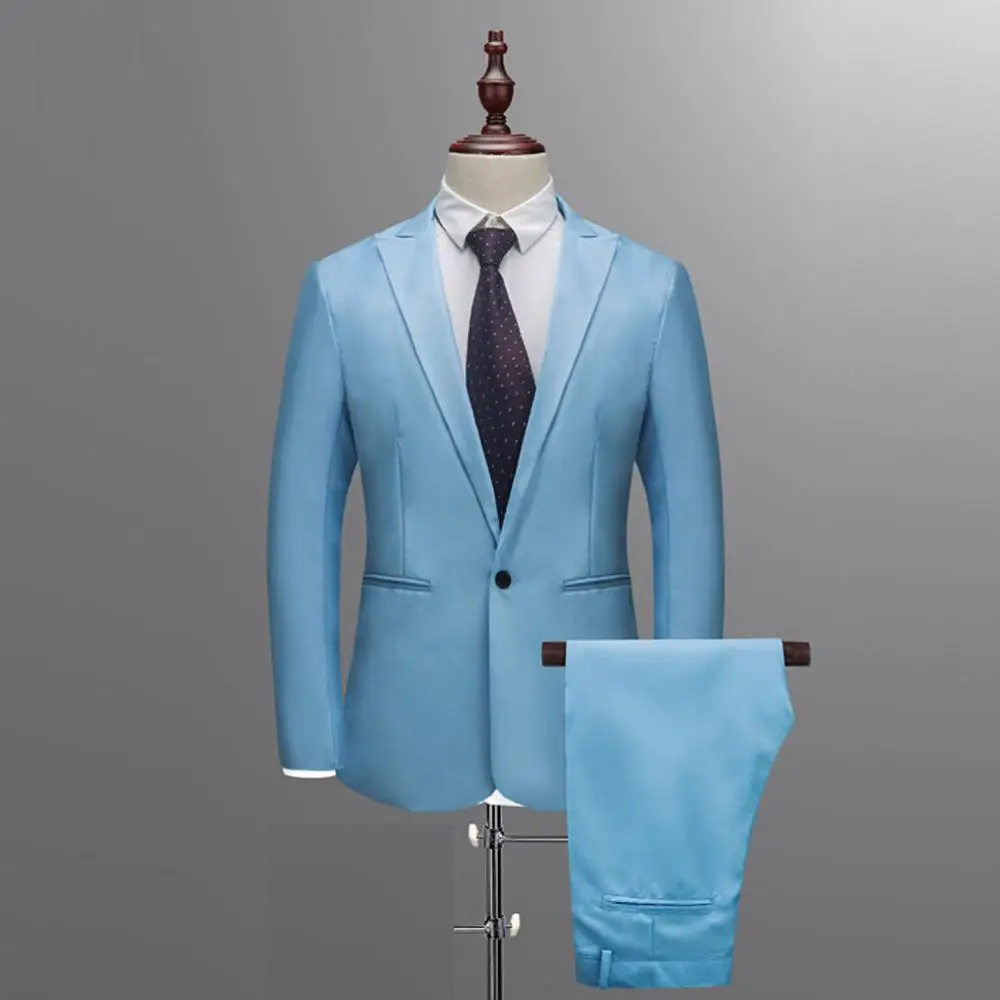 

spring and autumn Suit male high-end custom business blazers Two-piece / Slim large size multi-color boutique suit for Men