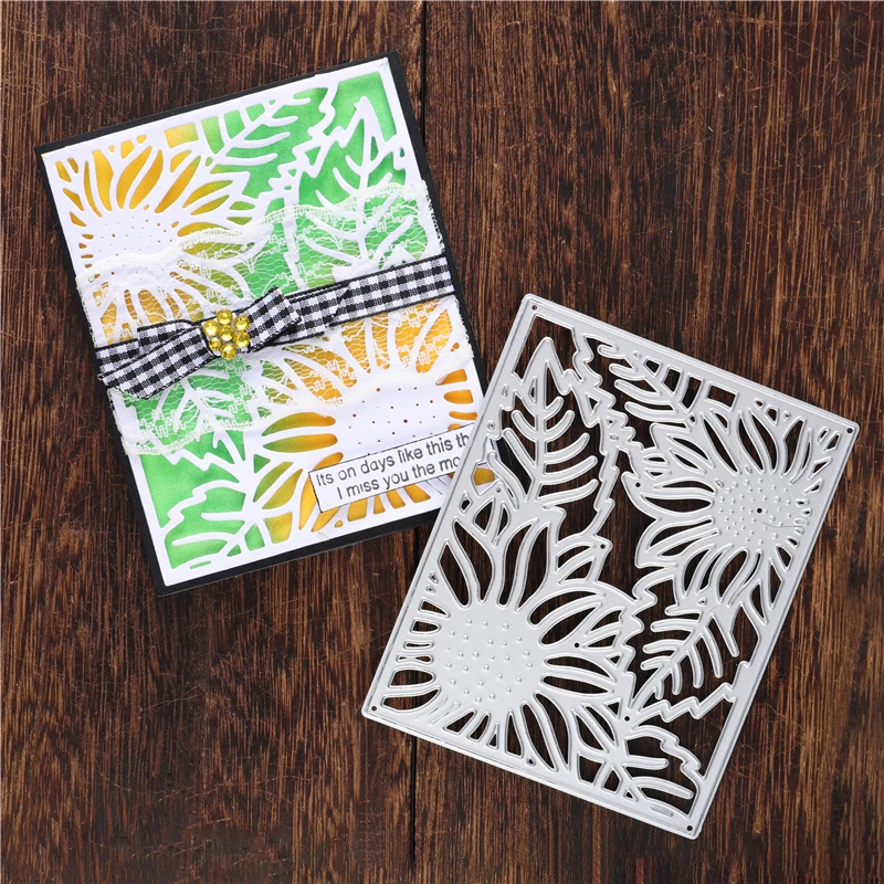 DiyArts металлический трафарет с изображением цветов подсолнухов шаблоны для