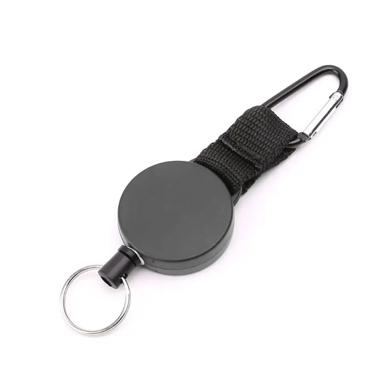 

Safety Anti-lost Steel Rope Burglar Keychain Retractable Quickdraw Keyring Clip R58B