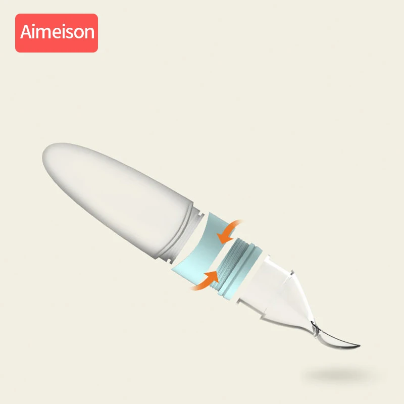 Aimeison/силиконовая детская ложка для кормления ребенка, силиконовая ложка для кормления с ложкой, кормушка для риса, бутылочка для каши, ложка для ребенка