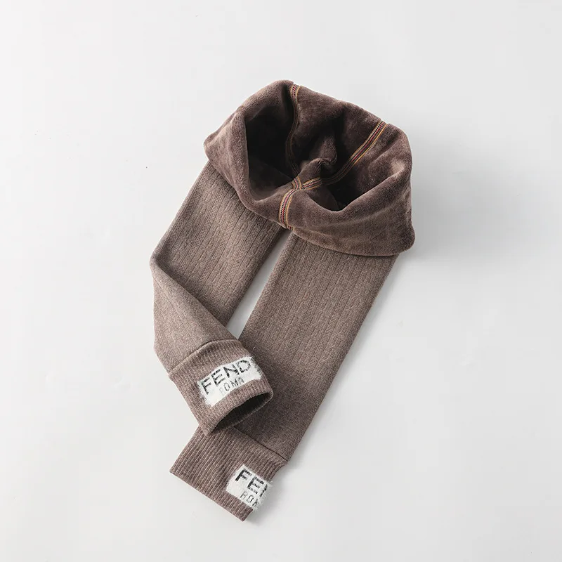 

Girls Winter Warm Thick Skinny Pants Kids Elastic Waist Cotton Leggings Trousers Children Clothing Thick Fleece Lined Leggings