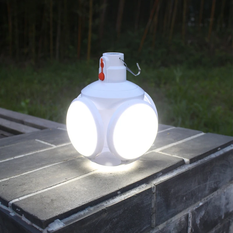 

Camping Light LED Bulb Solar Emergency Light Sun Powered Hanging Lamp for Outdoor Garden Stall