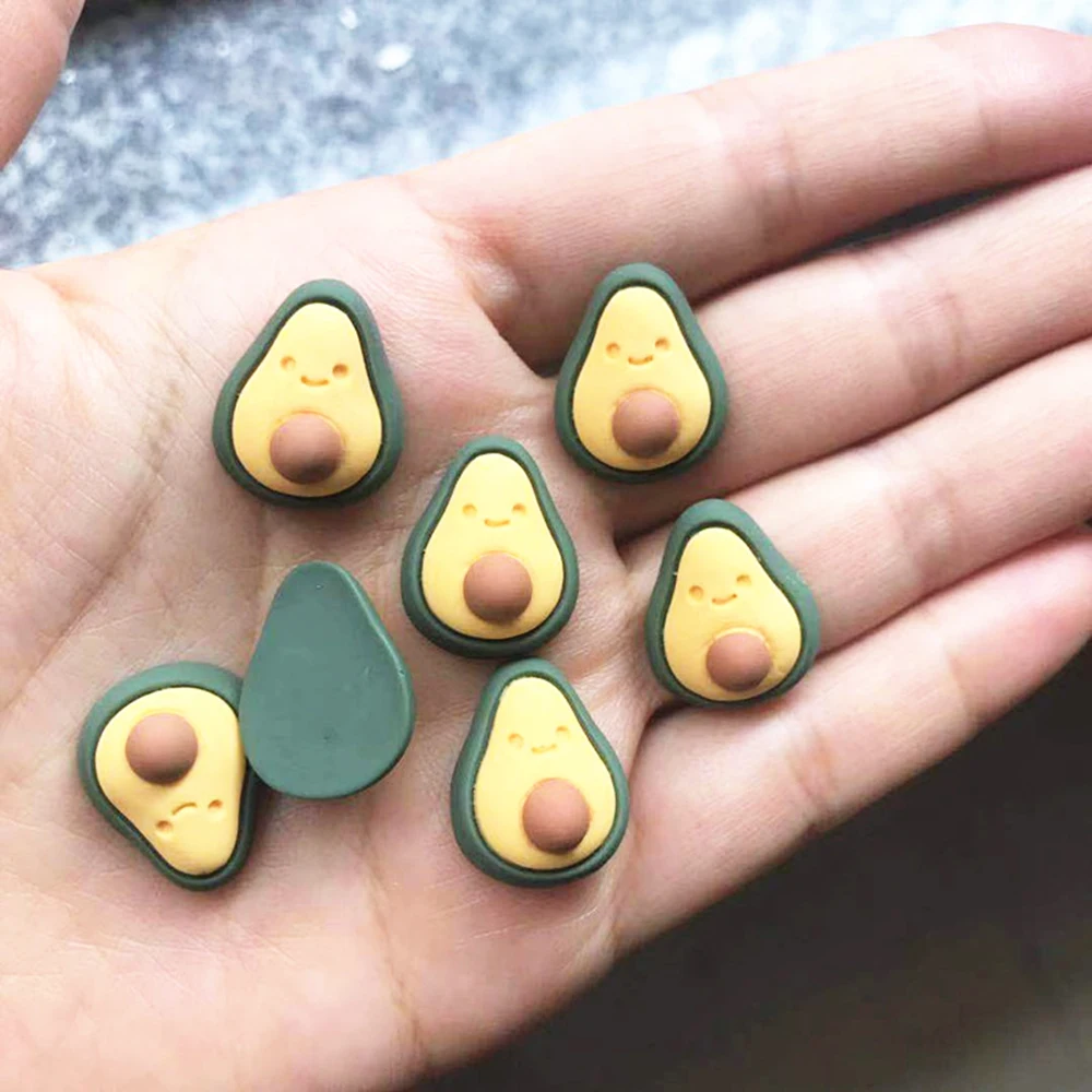 10 шт. милые авокадо оранжевый банан фрукты слизи амулеты дополнение аксессуары DIY