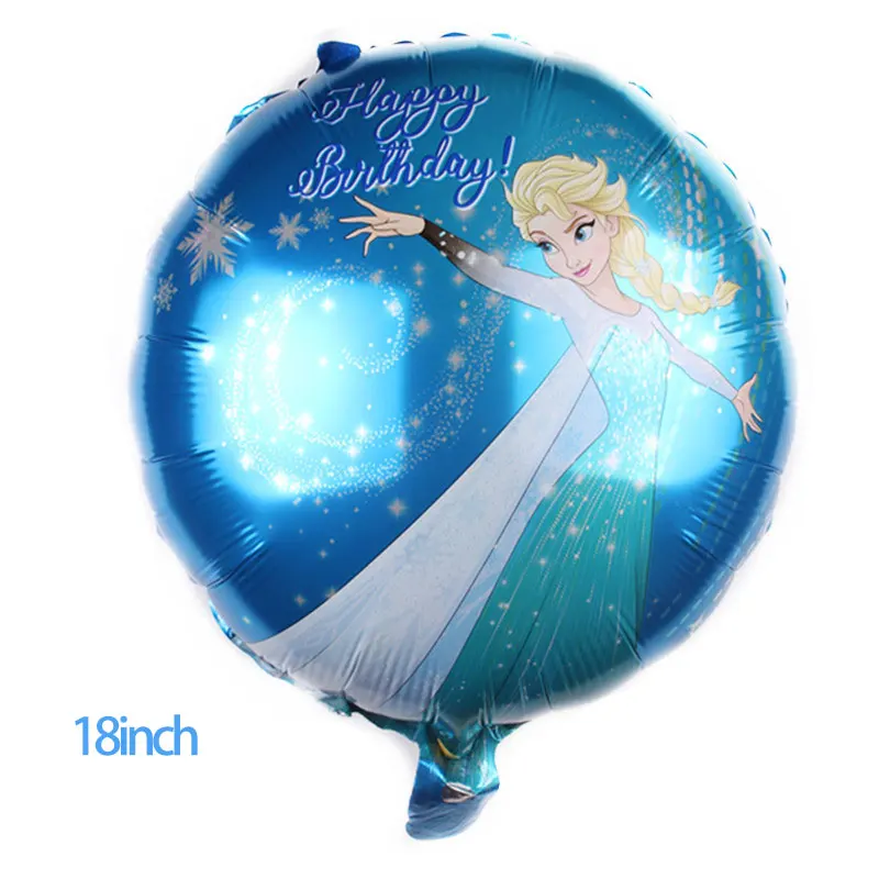 

Hot Frozen Party Disposable Tableware Plate Cup Aluminium Balloon Kids Birthday Party Party Christmas Decoration supplies