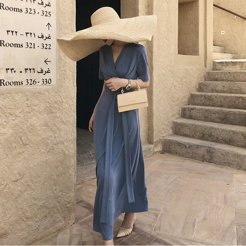 2019 Повседневные платья женское платье летнее сексуальное Бохо шикарное Макси с