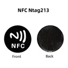 Значки, 6 шт., черные, антиметаллические наклейки, NFC, Ntag213, NTAG 213, металлических этикеток